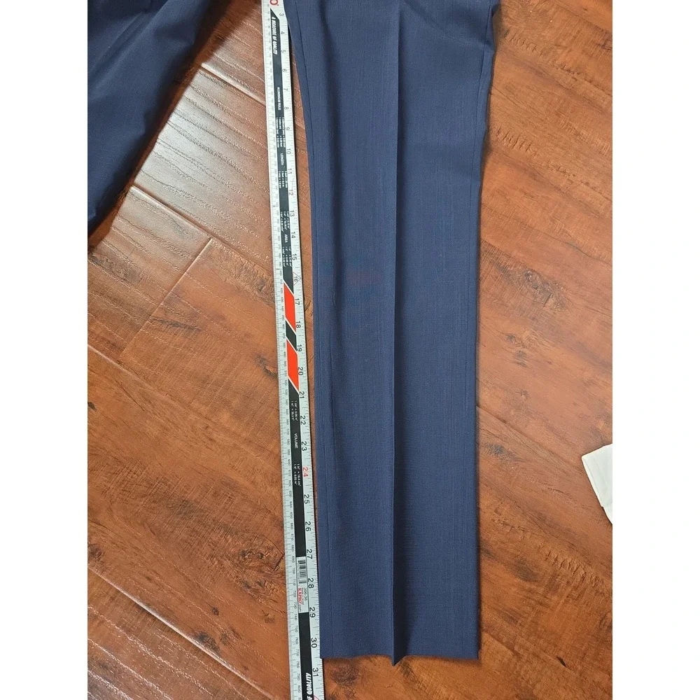 Louis Vuitton Rare Uniforms Mens Navy Slim HEMMED Trousers Size EU 44/US 28